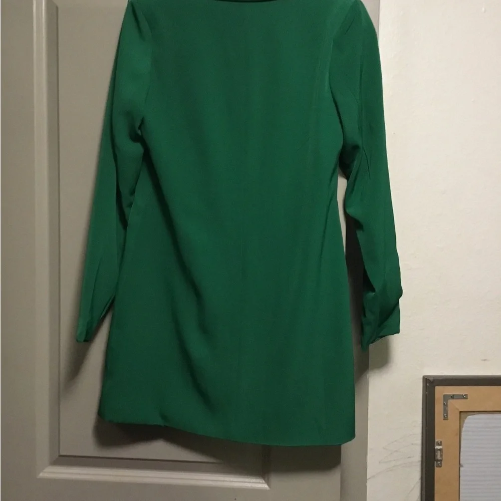 Fashion Nova Green Blazer Tailored Suit Jacket